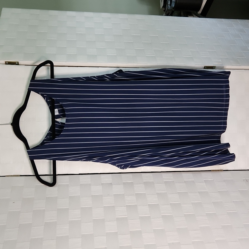 Plus Size XXL Old Navy Sleeveless Tank Top Blouse Striped Navy